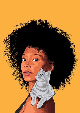 Woman with Cat