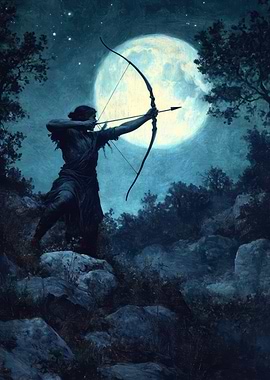 Archer Under Moonlight