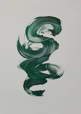 Abstract Green Swirl