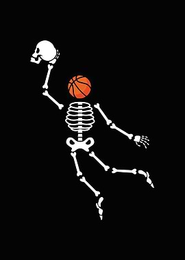Skeleton Basketball Player