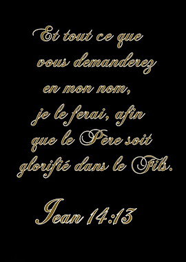 Bible Verse - Jean 14:13
