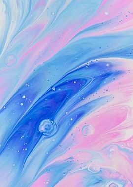Abstract Blue and Pink Swirls