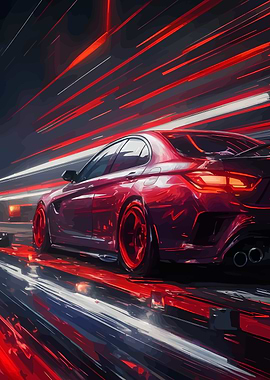 Red Sports Car Speed Blur