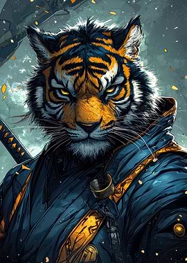 Tiger Samurai Warrior