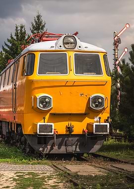 Yellow Electric Locomotive