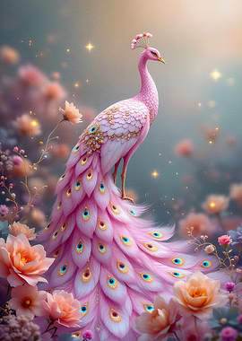 Pink Peacock in Bloom