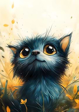 Cute Tiny Cat Portrait