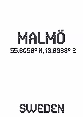 Malmö, Sweden Typography