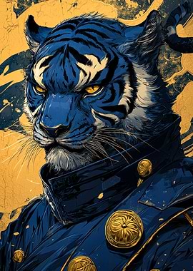 Blue Tiger Portrait