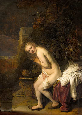 Woman Bathing in a Garden
