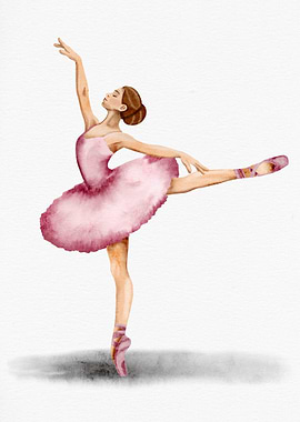 Watercolor Ballerina