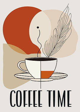 Coffee Time Minimalist Art