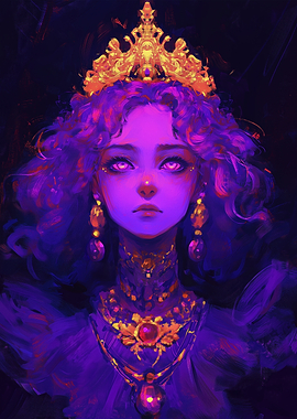 Purple Queen with Crown