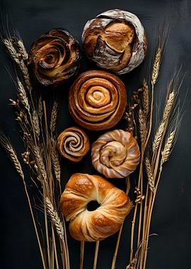 Assortment of Bread and Pastries
