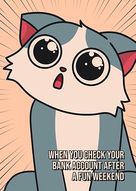 Cat Meme, Bank Account Reality Check
