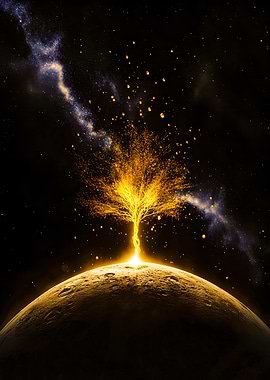Golden Tree on Planet
