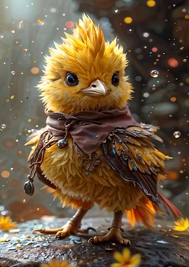 Cute Chick with Accessories