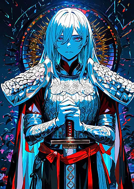 Anime Knight with Sword