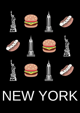 New York City Minimalist Travel Art