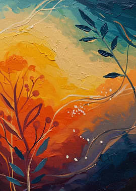 Abstract Floral Painting