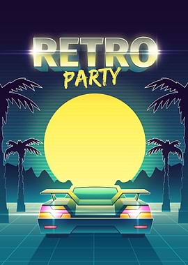 Retro Party Poster
