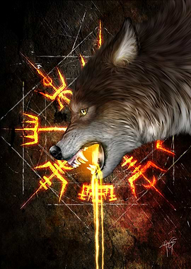 Fenrir with Vegvisir