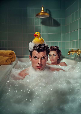 Couple in a Bubble Bath