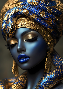 Woman with Snake Headress