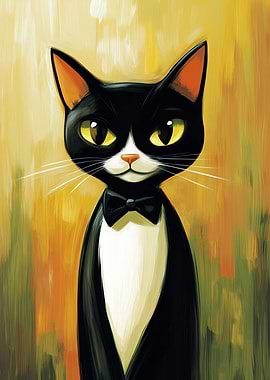 Black Cat in Bowtie