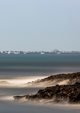 Seascape with Blurred Waves