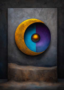 Abstract Moon Sculpture