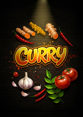 Curry Spices Illustration