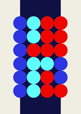 Abstract Bauhaus Pattern Poster