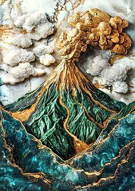 Golden Veins of the Earth Art