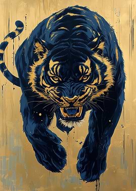 Black Tiger Art Print