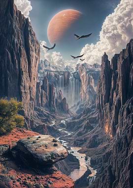 Fantasy Canyon Landscape