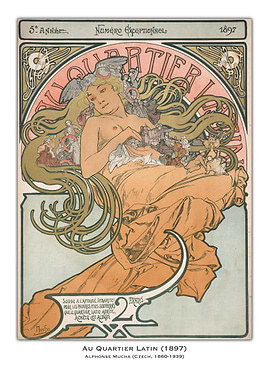 Art Nouveau Poster - Au Quartier Latin