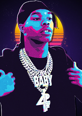 Lil Baby Retro Art