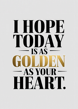 Golden Heart Quote, love, optimism
