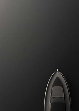 Black Yacht Top View