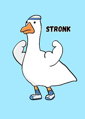 Strong Goose Cartoon