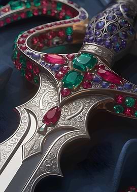 Ornate Jeweled Sword