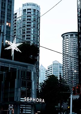 Seattle Cityscape with Sephora