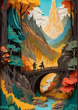 Fantasy Landscape Paper Art
