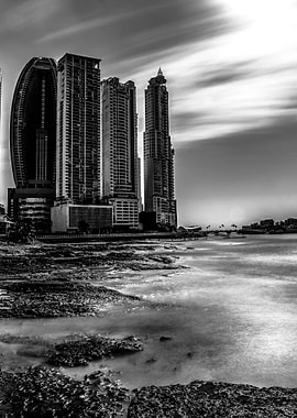 Black and White Cityscape