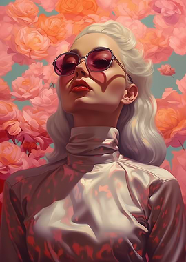 Woman in Pink Sunglasses