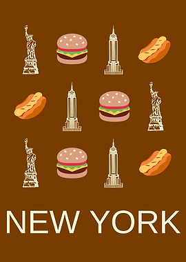 New York Aesthetic Wall Art – Brown Chocolate Tones