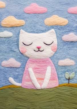 Cat Wool Illustration