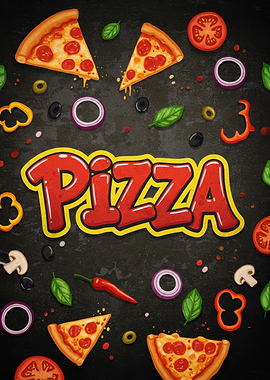 Pizza Ingredients Poster