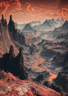 Alien Landscape with River
